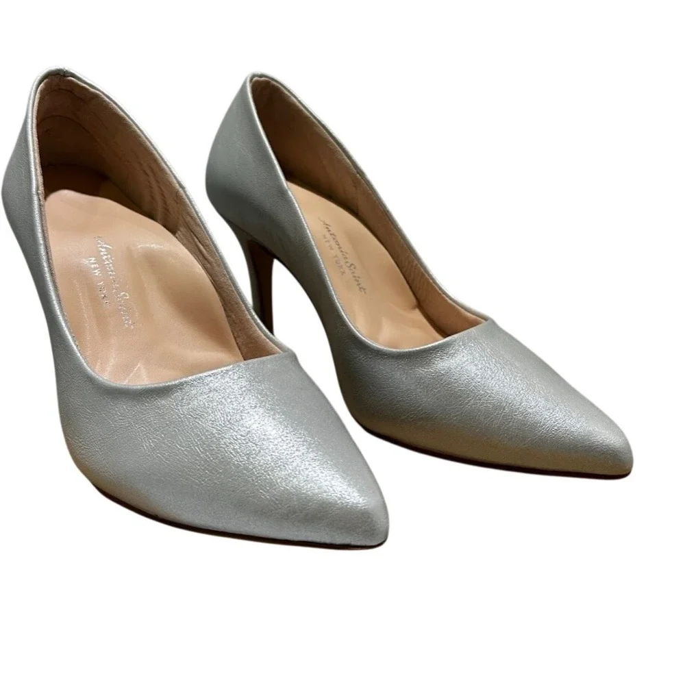 Antonia Saint NY Victoria Hello 3.0 Silver Metallic, Size‎ 7.5